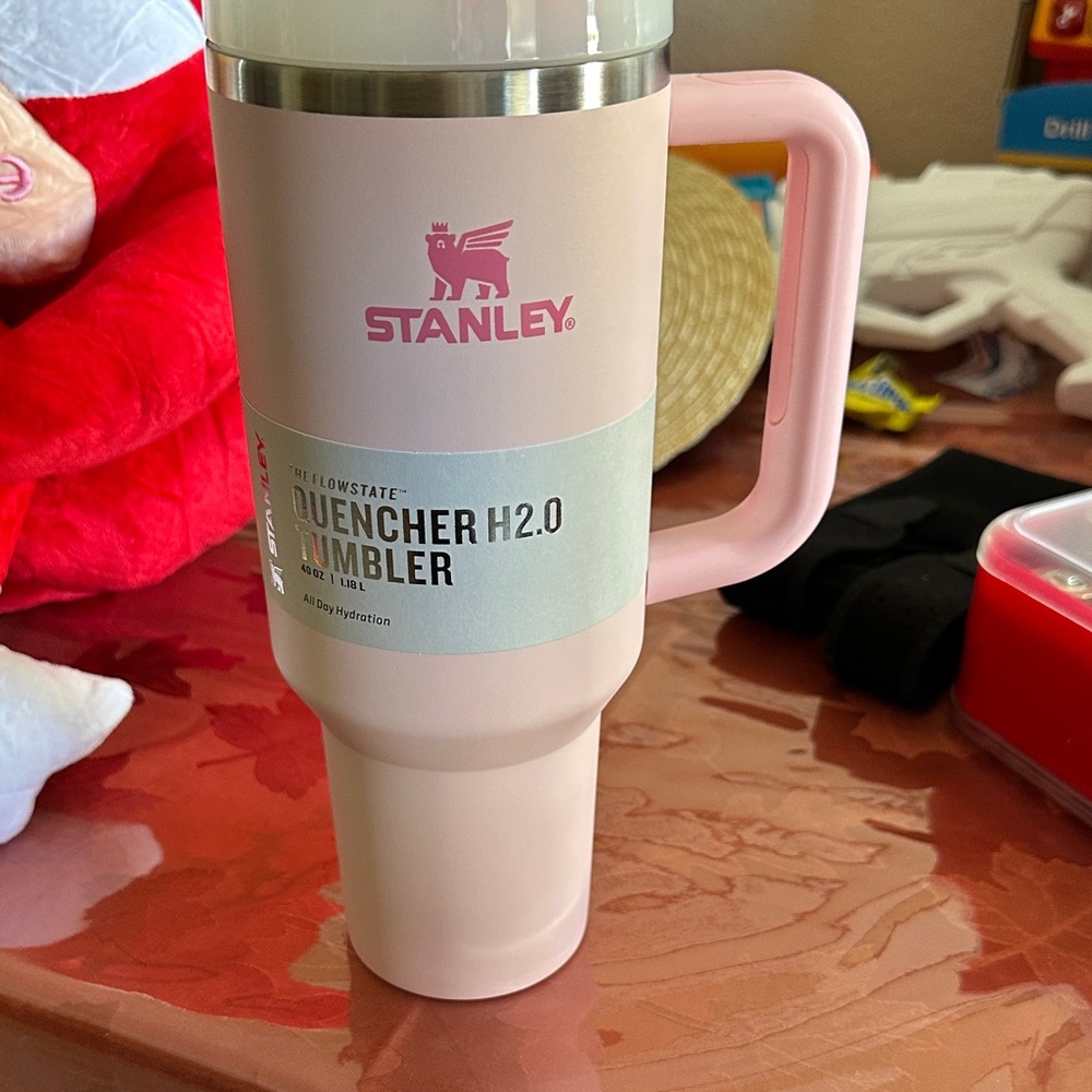 Stanley Blush Pink Travel Mug with Handle